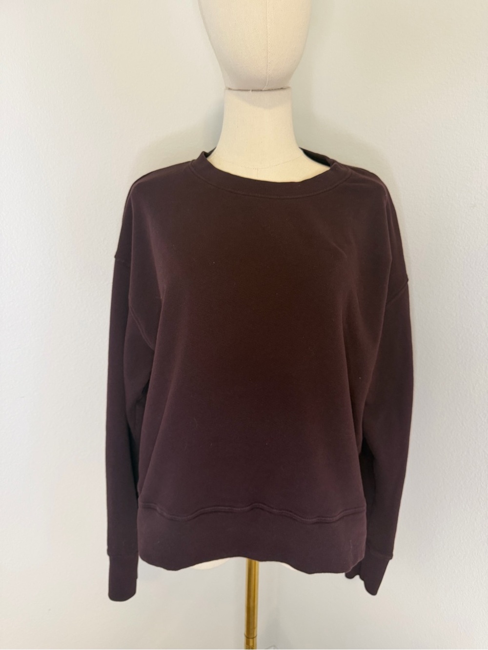 perfectwhitetee Women's Crewneck Sweatshirt in Purple 100% Cotton Size Small